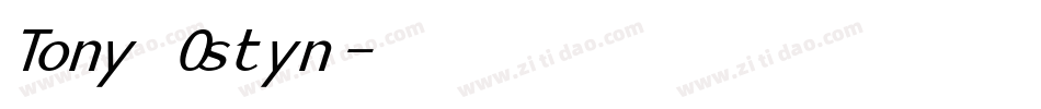 Tony Ostyn字体转换